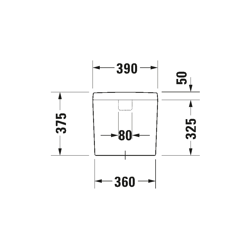 Rezervor WC Duravit D-CODE 927000004, 6/3 l, ceramică, alb