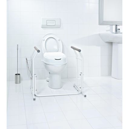 Ridder - Bare de sprijin mobile pentru WC, 66 x 71,5 cm, albe
