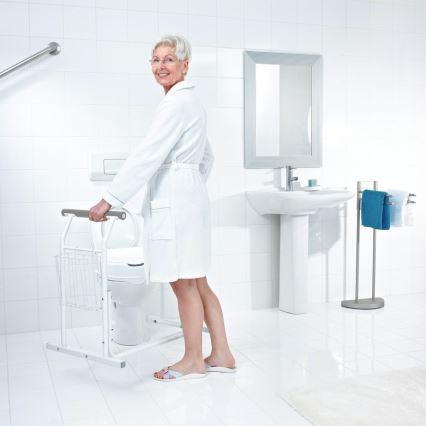 Ridder - Bare de sprijin mobile pentru WC, 66 x 71,5 cm, albe