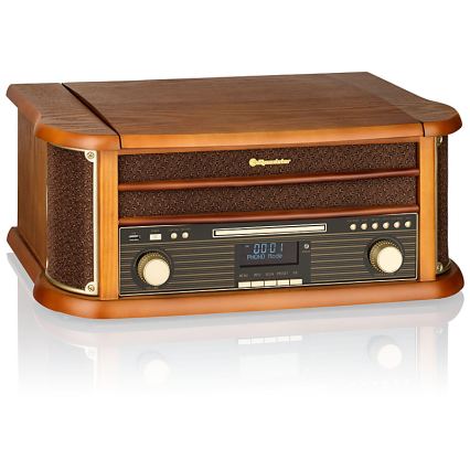 Roadstar HIF-1993D+BT- Hi-Fi cu DAB/DAB+, player de vinil, player CD și player de casete 80W/230V + telecomandă