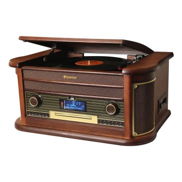Roadstar HIF-1996D+BT - systém Hi-Fi cu gramofon, radio, CD și casetofon 40W/230V + telecomandă
