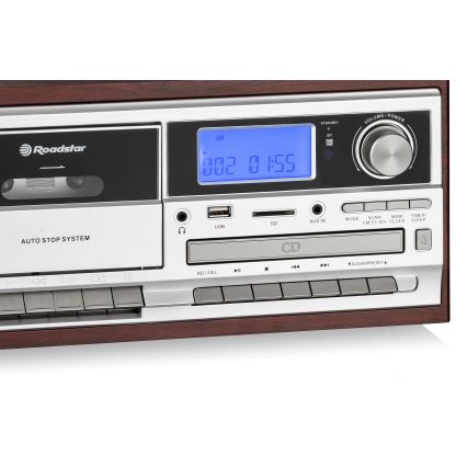 Roadstar HIF-8892 EBT - Sistem Hi‑Fi cu pick-up, CD și casetă, 64W/230V + telecomandă