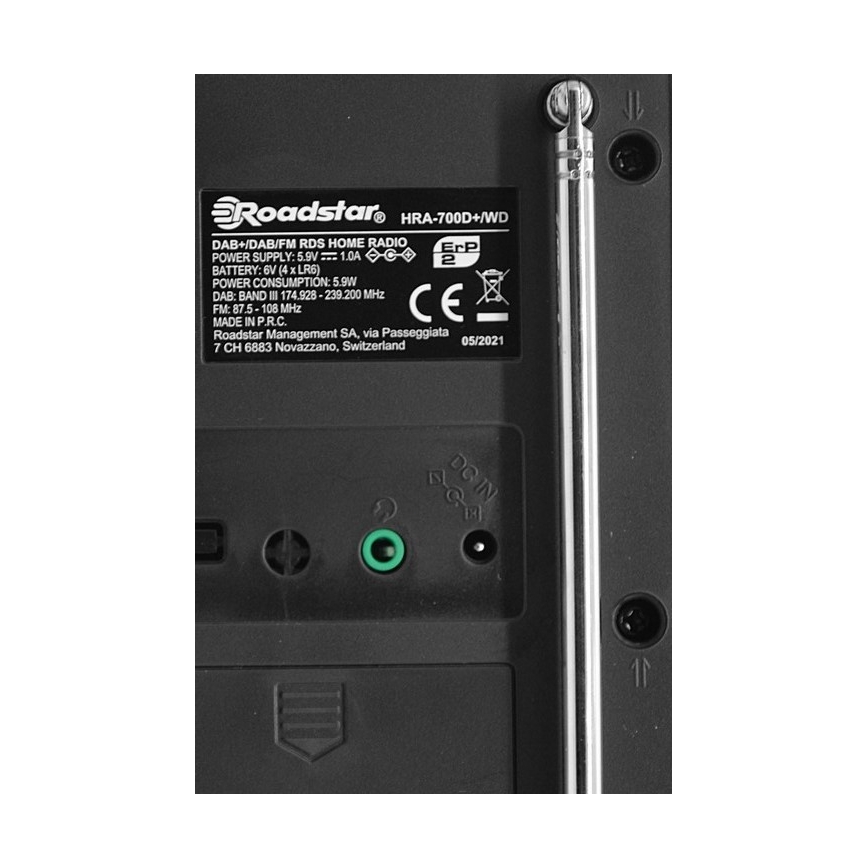 Roadstar HRA-700D+/WD - Radio DAB+/FM cu ceas deșteptător, 16W/230V/4xAA