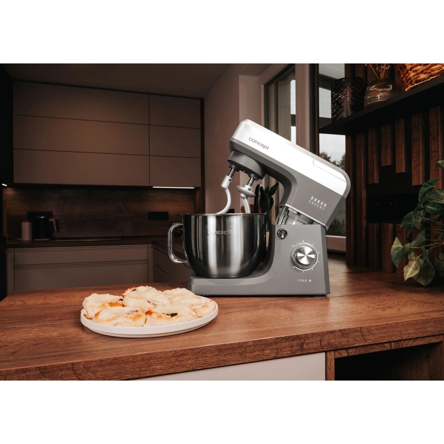 Concept RM6000 - Robot de bucătărie planetar DOUGH EXPERT 1900W/230V antracit/inox
