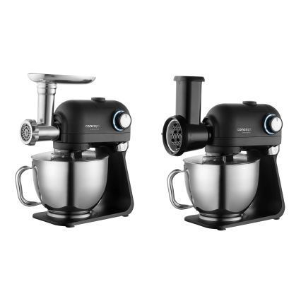 Robot de bucătărie Concept RM8000 cu bol din oțel inoxidabil, 1200 W / 230 V, negru