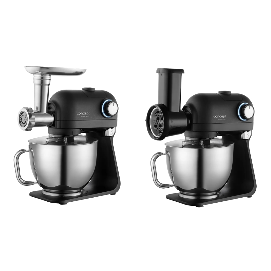 Robot de bucătărie Concept RM8000 cu bol din oțel inoxidabil, 1200 W / 230 V, negru