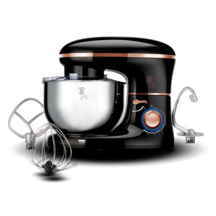 Robot de bucătărie cu bol din oțel inoxidabil 1300W/230V negru/roz-auriu BerlingerHaus