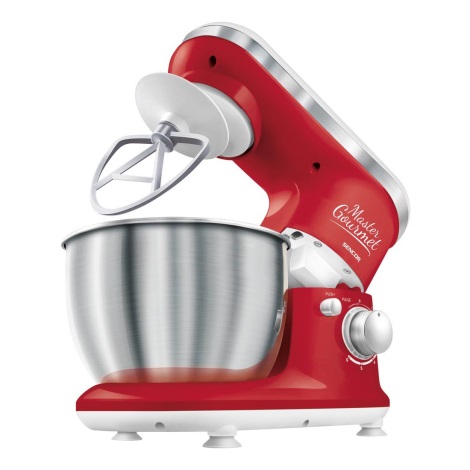 Robot de bucătărie cu bol din oțel inoxidabil 600W/230V roșie Sencor
