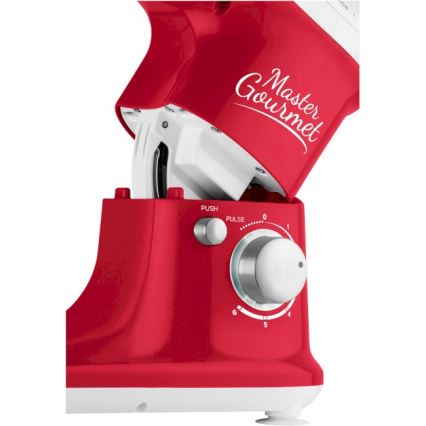 Robot de bucătărie cu bol din oțel inoxidabil 600W/230V roșie Sencor