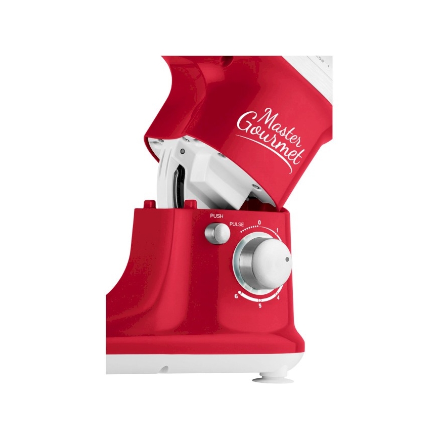 Robot de bucătărie cu bol din oțel inoxidabil 600W/230V roșie Sencor