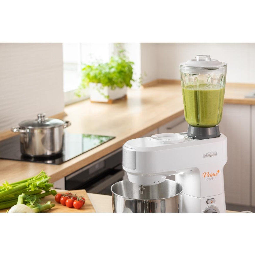 Robot de bucătărie cu castron din oțel inoxidabil Sencor 1000W/230V alb