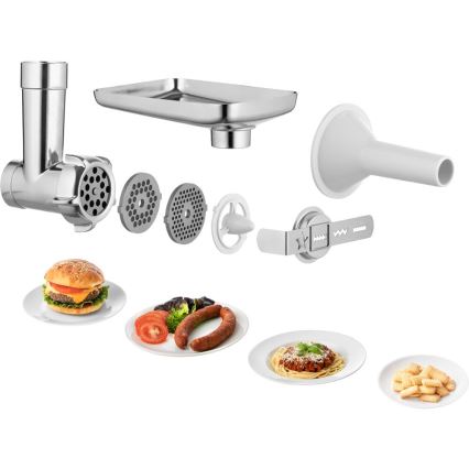 Robot de bucătărie cu castron din oțel inoxidabil Sencor 1000W/230V alb