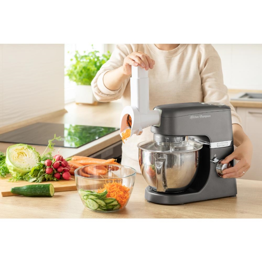 Robot de bucătărie cu castron din oțel inoxidabil Sencor 1000W/230V gri