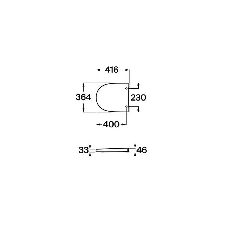 Roca A8012AC00B - Capac WC MERIDIAN SoftClose, supralit, alb