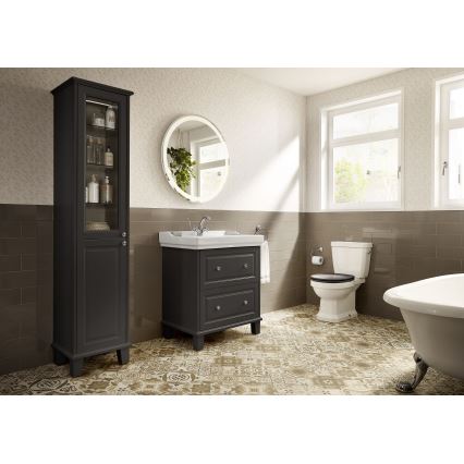 Roca A5A3A4BC00 - Baterie pentru lavoar + ventil de scurgere cu preaplin CARMEN RETRO 17,8 cm crom lucios