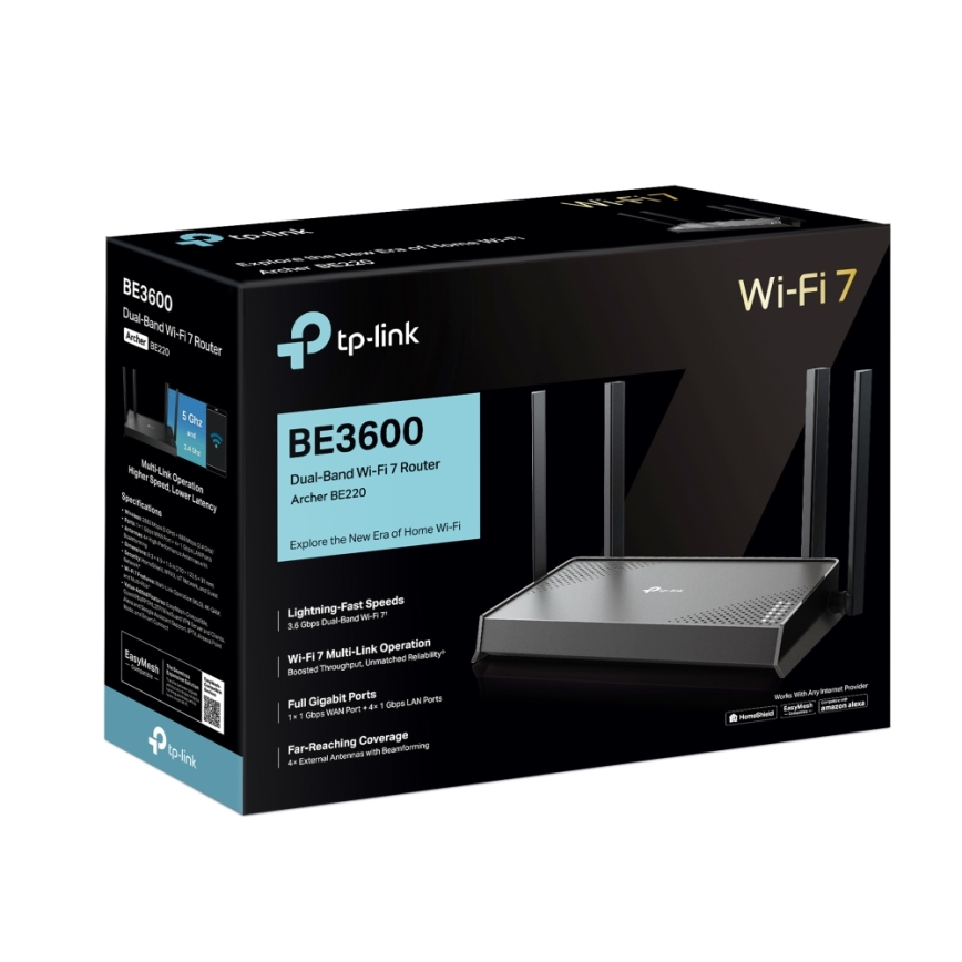 Router dual-band Wi‑Fi 7 TP-Link Archer BE220