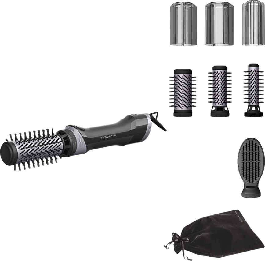 Rowenta - Perie rotativă cu aer cald BRUSH ACTIV 1000W/230V negru