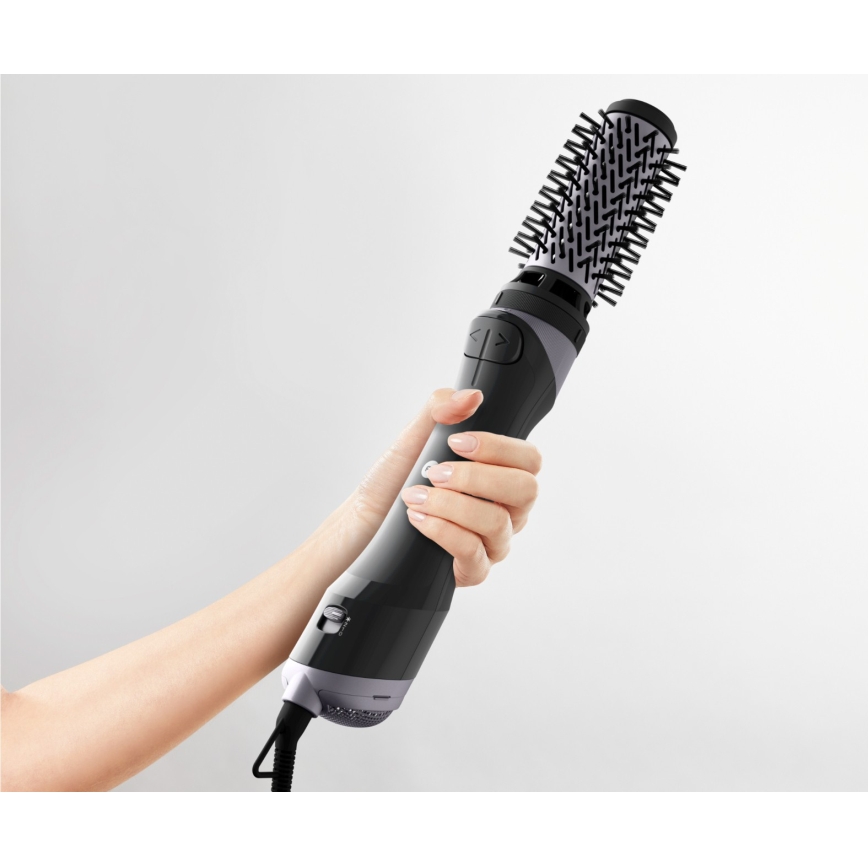 Rowenta - Perie rotativă cu aer cald BRUSH ACTIV 1000W/230V negru