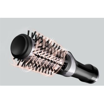 Rowenta - Perie rotativă cu aer cald BRUSH ACTIV 1000W/230V negru