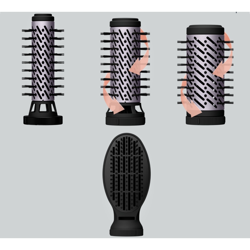 Rowenta - Perie rotativă cu aer cald BRUSH ACTIV 1000W/230V negru