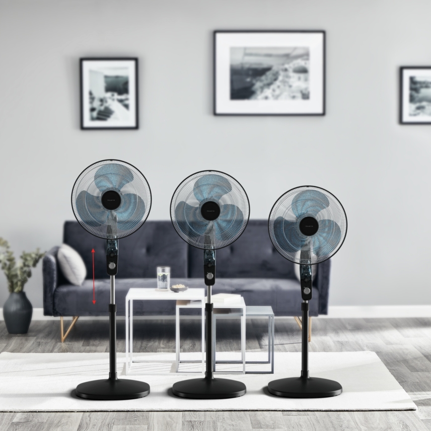 Rowenta - Ventilator de podea cu repelent pentru țânțari ESSENTIAL+ 60W/230V 130 cm negru