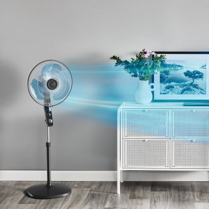Rowenta - Ventilator de podea cu repelent pentru țânțari ESSENTIAL+ 60W/230V 130 cm negru
