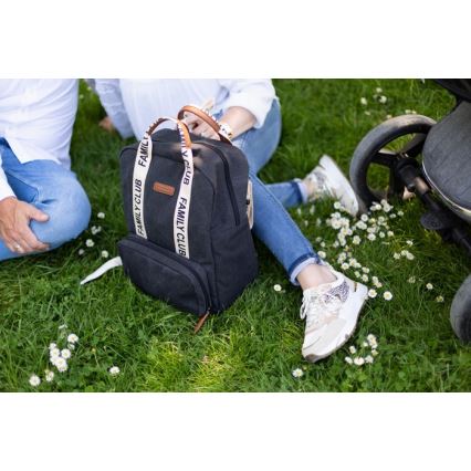 Rucsac de înfășat Childhome FAMILY CLUB negru