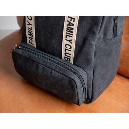 Rucsac de înfășat Childhome FAMILY CLUB negru