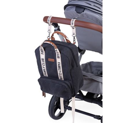 Rucsac de înfășat Childhome FAMILY CLUB negru