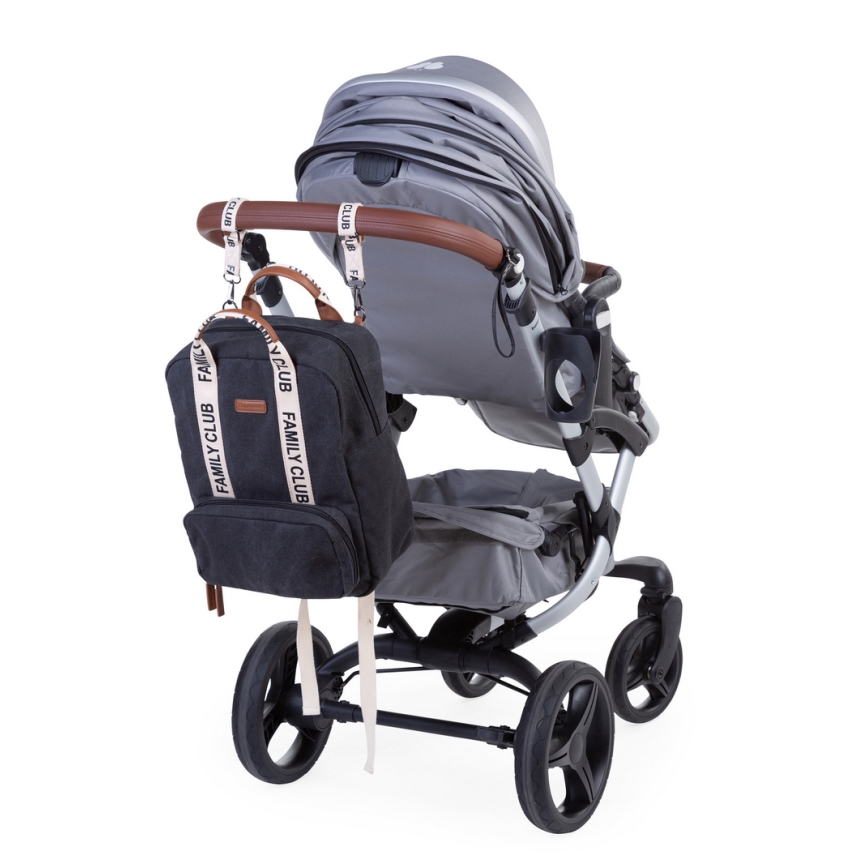 Rucsac de înfășat Childhome FAMILY CLUB negru