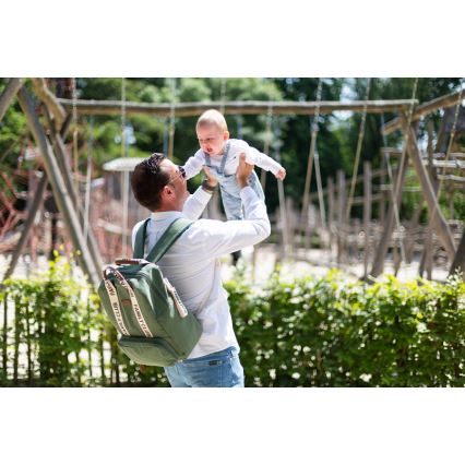 Rucsac de înfășat Childhome FAMILY CLUB verde