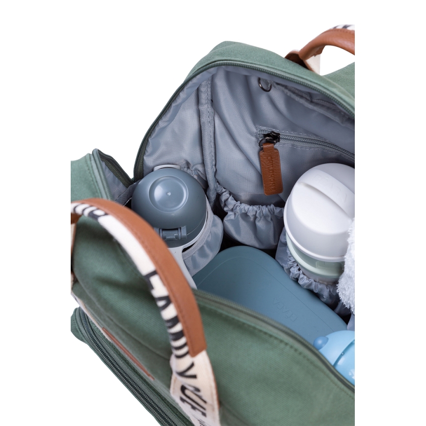 Rucsac de înfășat Childhome FAMILY CLUB verde