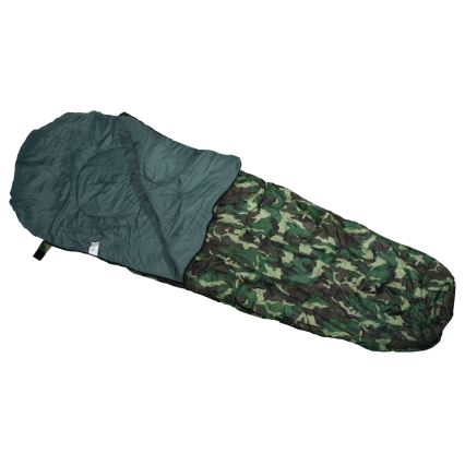 Sac de dormit tip mumie, camuflaj