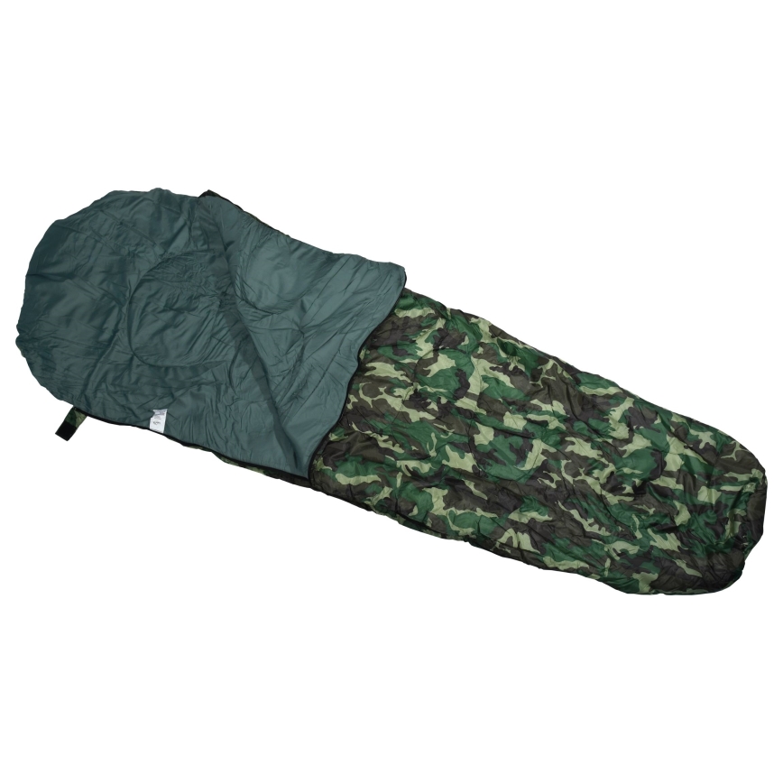 Sac de dormit tip mumie, camuflaj