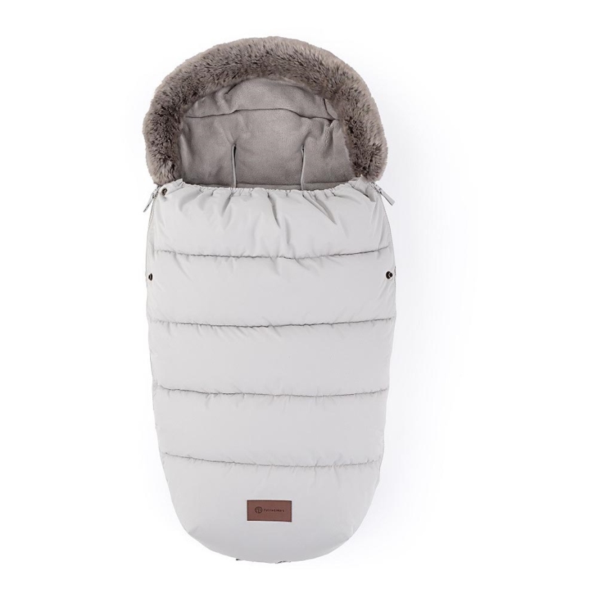 Sac pentru cărucior 4 în 1 PETITE&MARS COMFY Champagne Shower argintiu