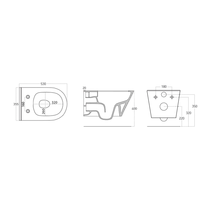 Sapho AVVA - Vas WC suspendat, ceramică, alb