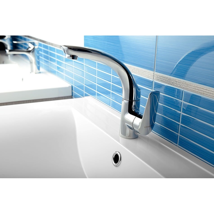 Sapho - Baterie lavoar SOLITER, 18 cm, crom lucios