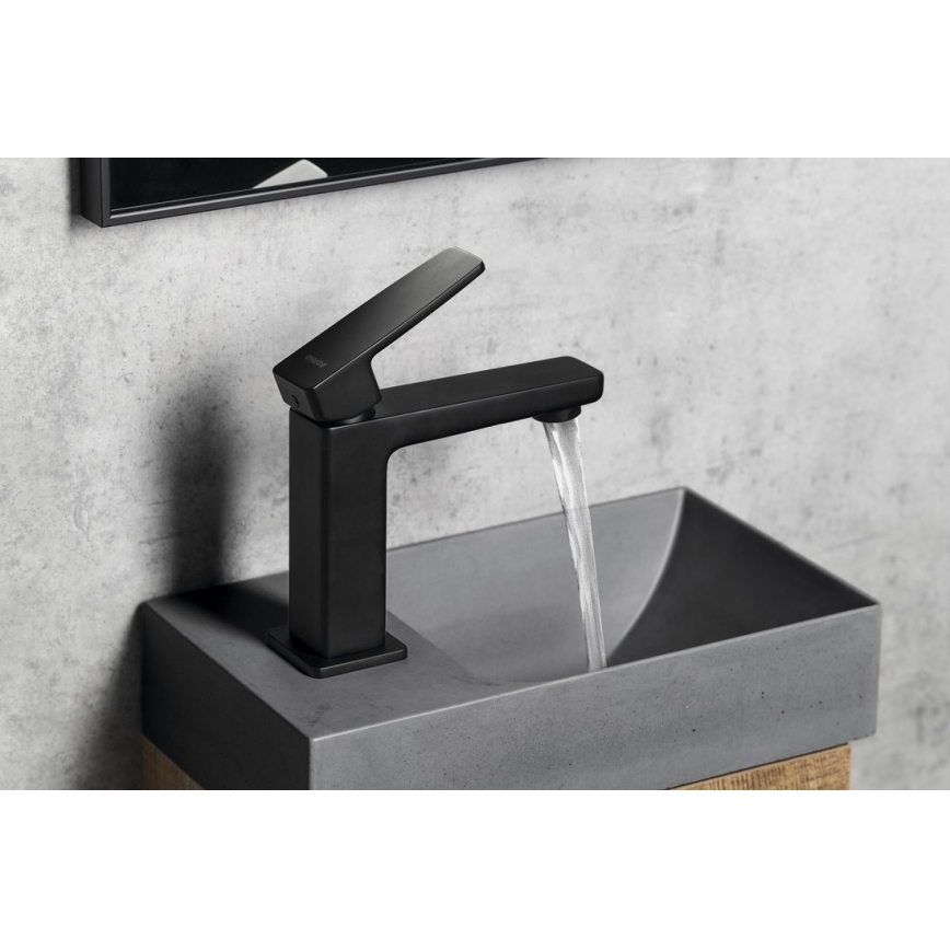 Sapho - Baterie lavoar TURSI 15 cm, negru mat