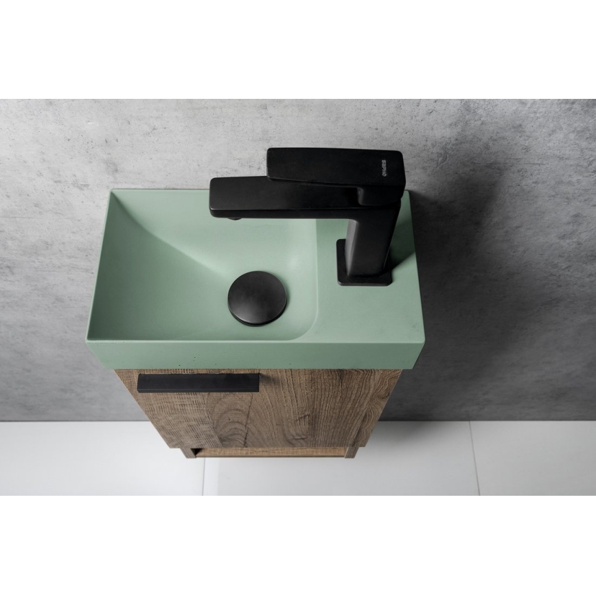 Sapho - Baterie lavoar TURSI 15 cm, negru mat