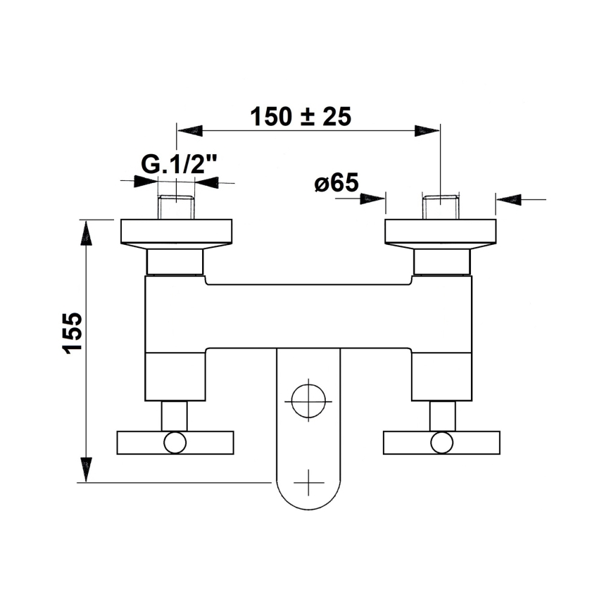 Sapho - Baterie pentru cadă AXIA crom lucios