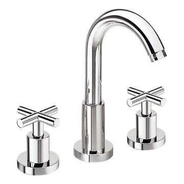 Sapho - Baterie pentru lavoar cu 3 găuri AXIA RETRO, 23,8 cm, crom lucios