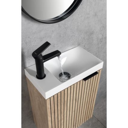 Sapho - Baterie pentru lavoar KAI 15 cm, negru mat