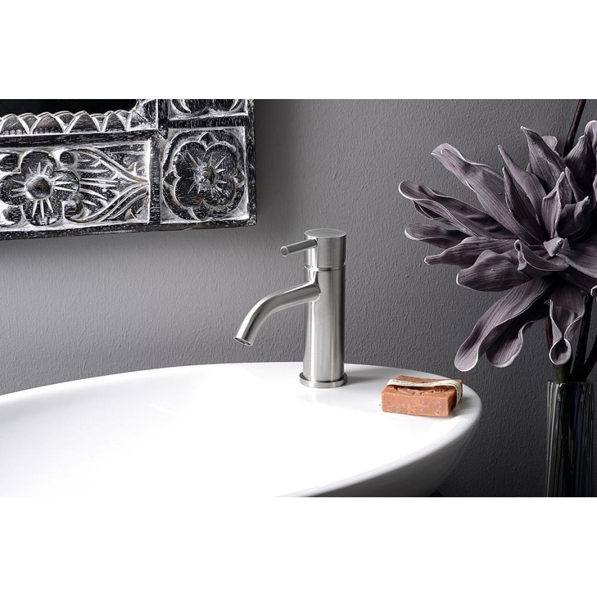 Sapho - Baterie pentru lavoar MINIMAL, 15,8 cm, inox