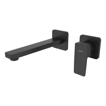 Sapho - Baterie pentru lavoar TURSI, montaj pe 2 găuri, negru mat