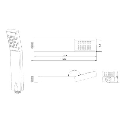 Sapho - Cap de duș manual crom lucios