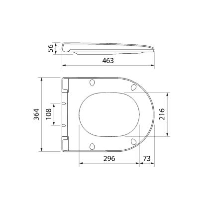 Sapho - Capac WC HYGIE SoftClose alb