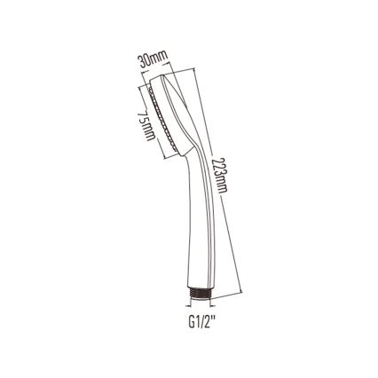 Sapho - Duș manual, diametru 7,5 cm, crom lucios