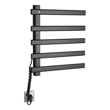 Sapho - ELCOR Uscător electric pentru prosoape, 63 W, 48 x 52 cm, negru mat