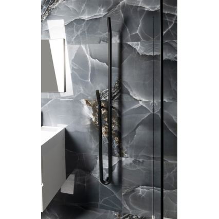 Sapho - Uscător electric pentru prosoape DUOPASSO cu temporizator, 45 W, 170 x 12 cm, negru mat