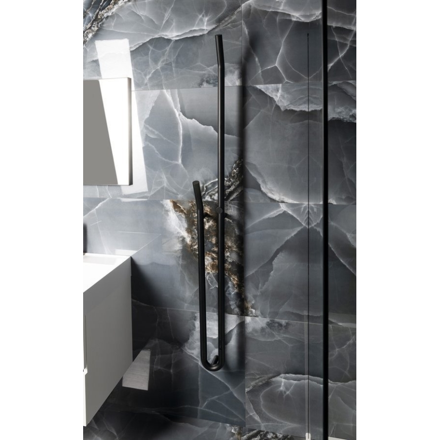 Sapho - Uscător electric pentru prosoape DUOPASSO cu temporizator, 45 W, 170 x 12 cm, negru mat